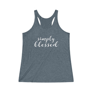Simply Blessed  Tri-Blend Racerback Tank