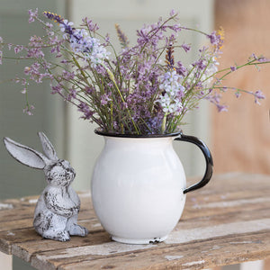 French Country White Pitcher